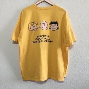 Charlie Brown Graphic T-Shirt Yellow Unisex Medium You Can Be Anything Print